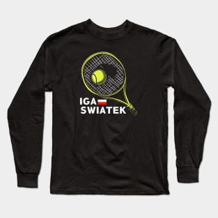 IGA SWIATEK, tennis player, poland Long Sleeve T-Shirt